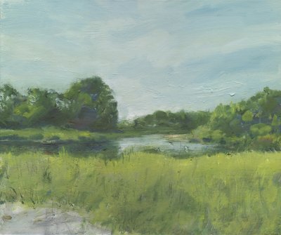 Plaża Burying Hill, 2013 (olej na płótnie) autorstwa Simon Neville