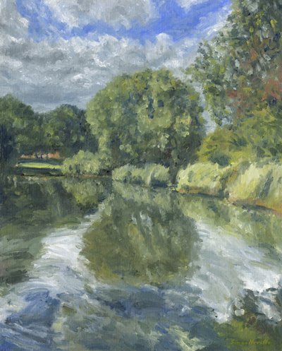 Staw nr 16, 2023 (olej na panelu) autorstwa Simon Neville