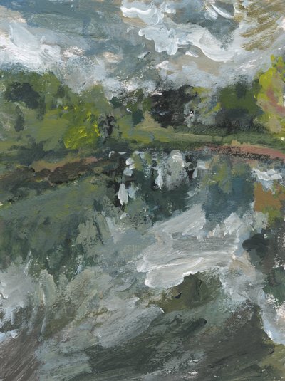 Staw nr 2 , 2023 (akryl na papierze) autorstwa Simon Neville