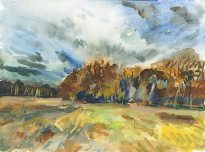 Richmond Park, 2018 (akwarela na papierze) autorstwa Simon Neville