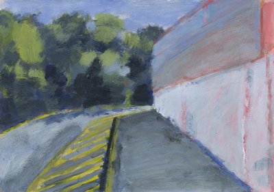 Pasaż handlowy nr 2, 2023 (akryl na papierze) autorstwa Simon Neville
