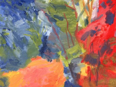 Woodland Pathway 16, 2023 (olej na płótnie) autorstwa Simon Neville