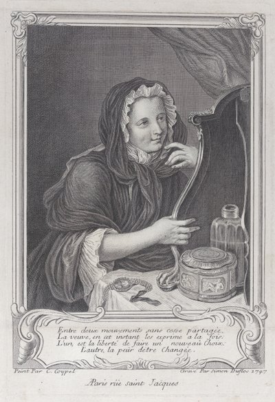 Zalotna wdowa, 1747., 1747. autorstwa Simon Nicolas Duflos