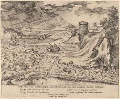 Wrak statku autorstwa Simon Novellanus after Cornelis Cort