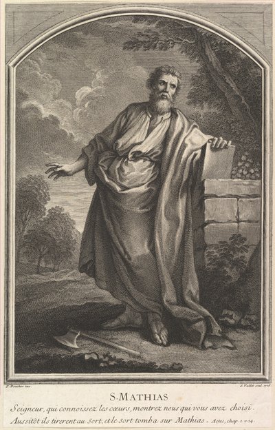 Św. Mateusz, 1726. autorstwa Simon Vallee