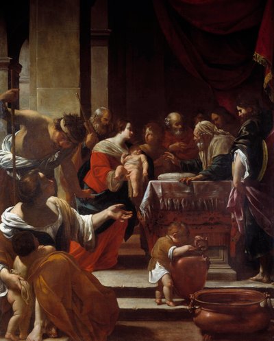Obraz obrzezania autorstwa Simona Voueta (1590-1649) 1622 Neapol, Muzeum Narodowe Capodimonte autorstwa Simon Vouet