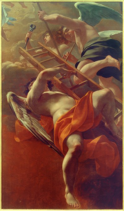 Anioł z narzędziami pasji autorstwa Simon Vouet
