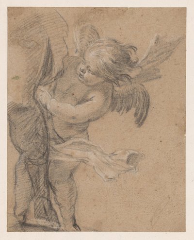 Anioł u nogi św. Rocha autorstwa Simon Vouet