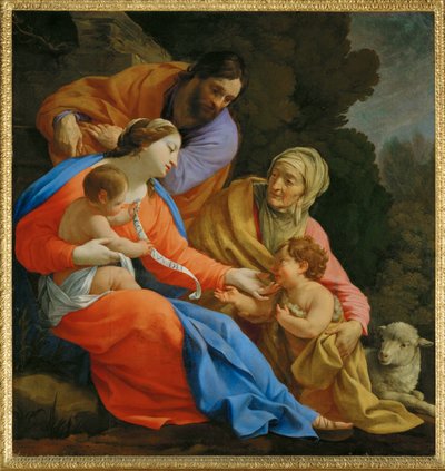 La Sainte Famille - Święta Rodzina. R. F ... autorstwa Simon Vouet