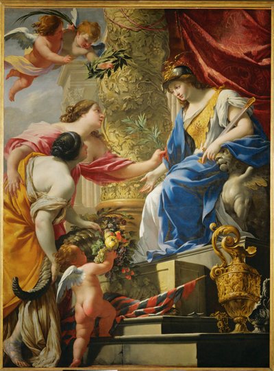 Roztropność przynosi spokój i obfitość ... autorstwa Simon Vouet