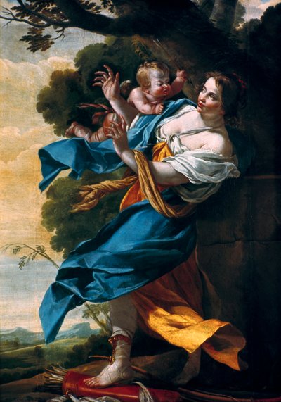 Miłość, która jest pomszczona, XVII wiek. autorstwa Simon Vouet