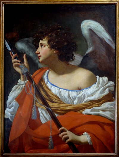 Anioł niosący włócznię przebił serce Chrystusa i gąbkę nasączoną octem Obraz Simona Voueta autorstwa Simon Vouet