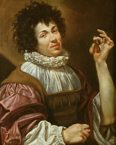 Młody mężczyzna z figą, ok. 1620-30 autorstwa Simon Vouet