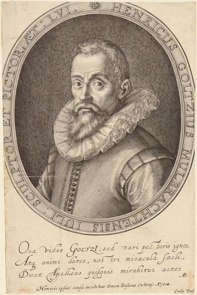 Hendrik Goltzius autorstwa Simon de Passe