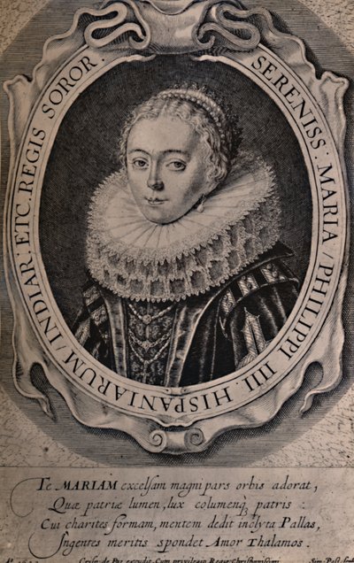 Maria Anna, królowa Czech i Węgier, XVII w. 1894 autorstwa Simon de Passe
