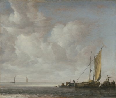 Spokojne morze, po 1640 r. autorstwa Simon de Vlieger