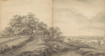 Panorama Boersberg z zamkiem Doorwerth w oddali autorstwa Simon de Vlieger