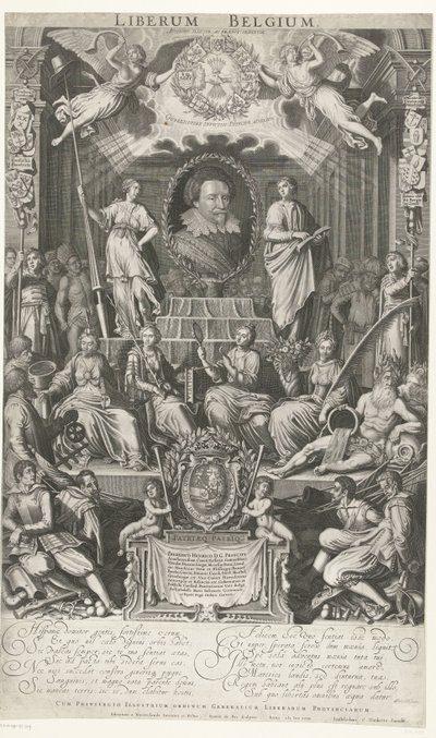 Fryderyk Henryk jako obrońca religii i wolności, 1628 Liberum Belgia (tytuł na obiekcie) autorstwa Simon van de Passe