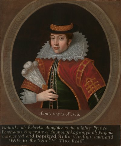 Pocahontas autorstwa Simon van de Passe