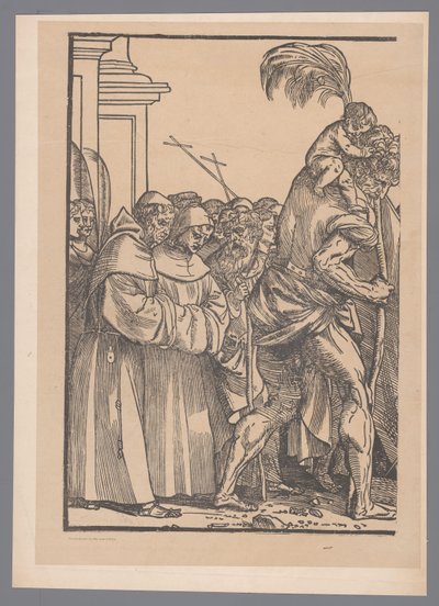Reprodukcja pierwszej części serii grafiki De Triomf van Christus wg Joosa Lambrechta autorstwa Simonau and Toovey