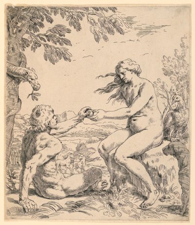 Adam i Ewa autorstwa Simone Cantarini