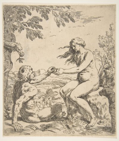 Adam i Ewa, ca. 1639. autorstwa Simone Cantarini