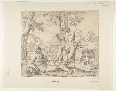 Merkury i Argus, ok. 1630-1648. autorstwa Simone Cantarini