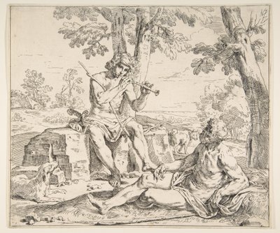 Merkury i Argus, ca. 1630-1648. autorstwa Simone Cantarini