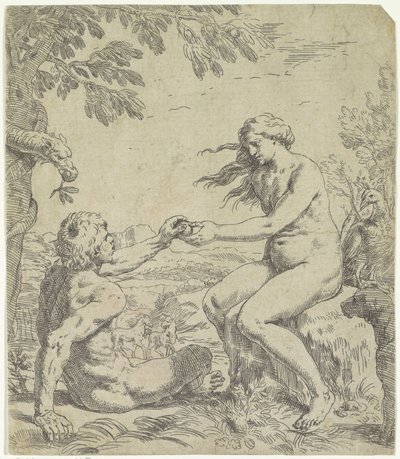 Uwodzenie Adama autorstwa Simone Cantarini