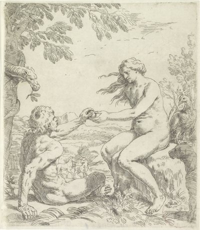 Uwodzenie Adama autorstwa Simone Cantarini