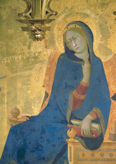 Zwiastowanie (tempera na drewnie) autorstwa Simone Martini