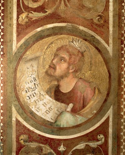 Maesta: Malachiasz, detal z kadru autorstwa Simone Martini