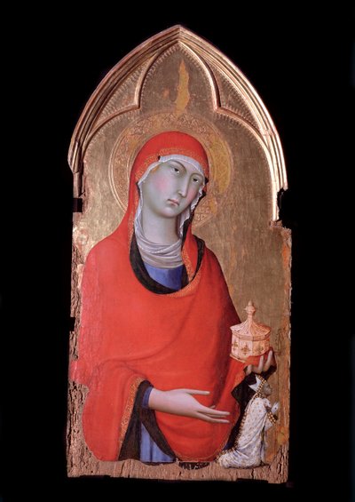 poliptyk Orvieto, Maria Magdalena i darczyńca -Tempera na drewnie, ok.1321 autorstwa Simone Martini