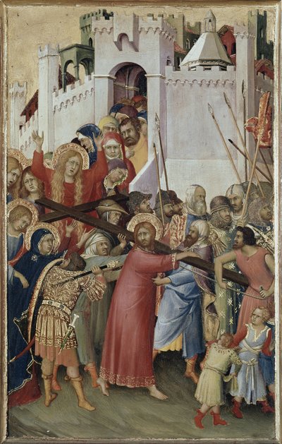 Poliptyk Orsini: Chrystus niosący krzyż (olej na desce, ok. 1333) autorstwa Simone Martini