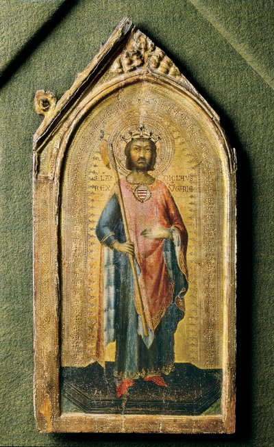 Portret św. Władysława, autorstwa Simone Martini, tempero na desce ok. 1326 autorstwa Simone Martini