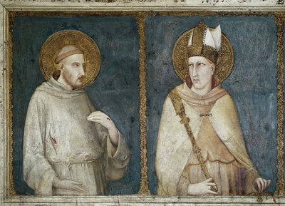 Św. Franciszek z Asyżu i Św. Ludwik z Tuluzy (Ludwik z Anjou autorstwa Simone Martini
