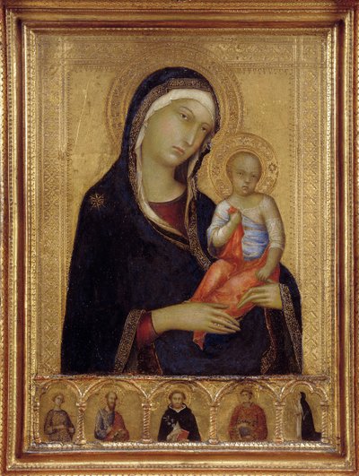 Dziewica z Dzieciątkiem, c. 1324-1325 autorstwa Simone Martini di