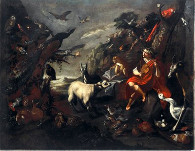 Orfeusz i zwierzęta Obraz Entourage Sinibaldo Scorza (1589-1631) Ndz.101,5x129 cm Geny, nowe muzea uliczne autorstwa Sinibaldo Scorza