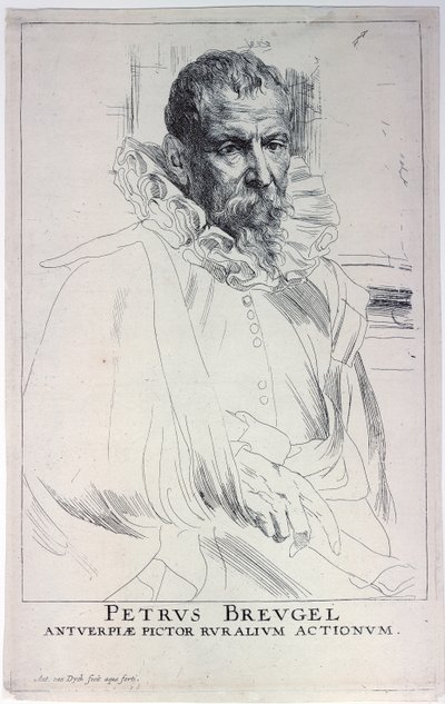 Portret artysty Jana Bruegla Młodszego 1601-1678, I tercja XVII w. autorstwa Sir Anthony van Dyck