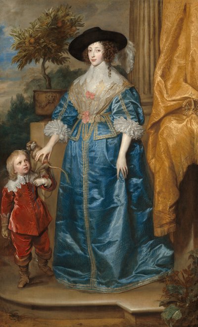 Królowa Henrietta Maria z Sir Jeffreyem Hudsonem autorstwa Sir Anthony van Dyck