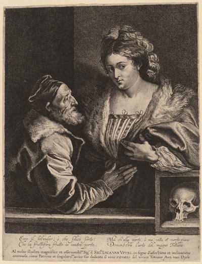Tycjan i jego kochanka autorstwa Sir Anthony van Dyck and Lucas Emil Vorsterman after Titian