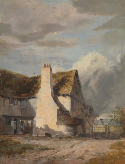 Domek przy wiejskiej drodze autorstwa Sir Augustus Wall Callcott
