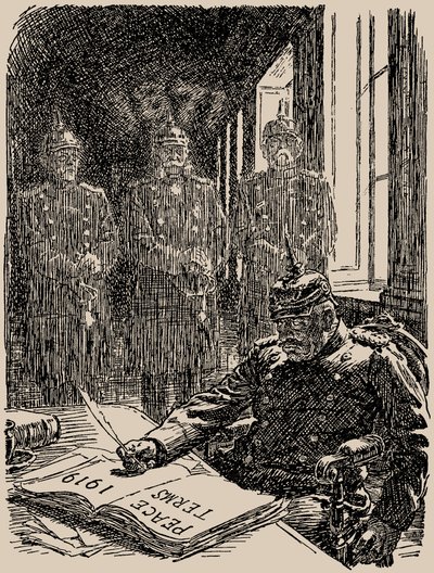 Duchy w Wersalu. Poncz, 7 maja 1919, 1919. autorstwa Sir Bernard Partridge