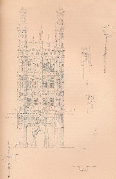 "Wieża Wiktorii, Westminster", ok. 1837 1904 r autorstwa Sir Charles Barry