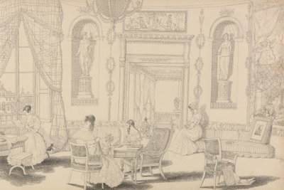 Album 30 widoków w Tyrolu i we Włoszech: Circular Boudoir w Casino Pecori 10 października 1841 autorstwa Sir Charles D