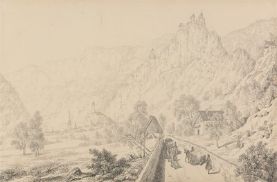 Album 30 widoków w Tyrolu i we Włoszech: Ruiny klasztoru Seben koło Klausen, 27 października 1840 autorstwa Sir Charles D