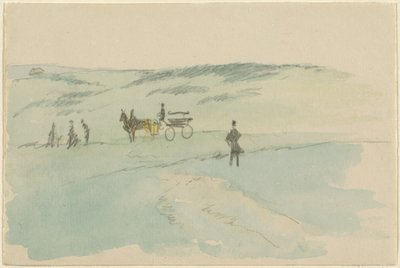 Krajobraz z postaciami i karetą autorstwa Sir David Wilkie