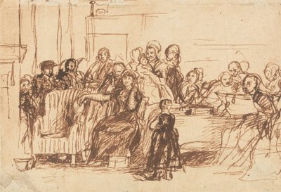 Szkic do „Czytania testamentu” autorstwa Sir David Wilkie