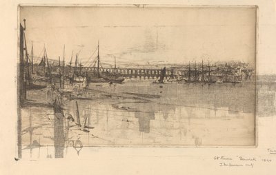 Berwicka; Wydrukowano z Counterproof of Dundee autorstwa Sir David Young Cameron
