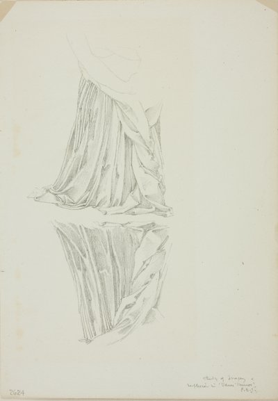 Draped Figure and Reflection, studium dla Mirror of Venus autorstwa Sir Edward Burne Jones
